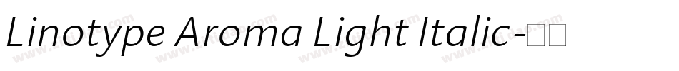 Linotype Aroma Light Italic字体转换